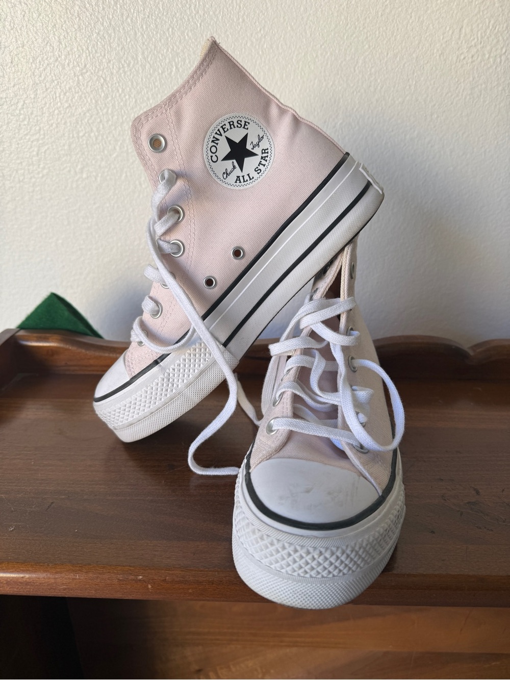 Converse Kids High Top Sneakers - Light Pink & White